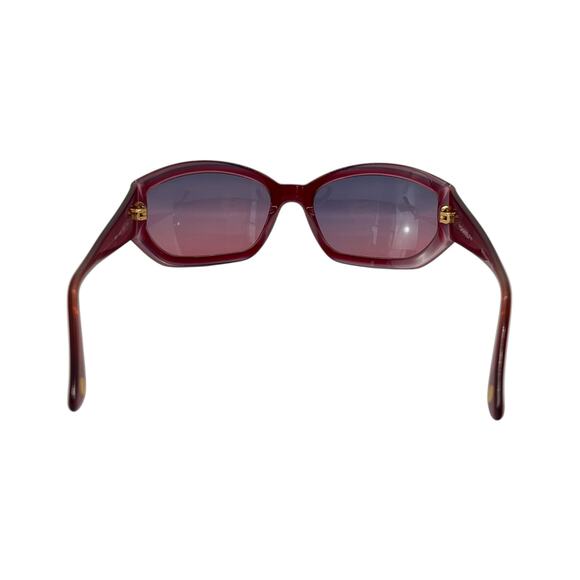 Chanel CC Red Acrylic Sunglasses - Picture 4 of 8